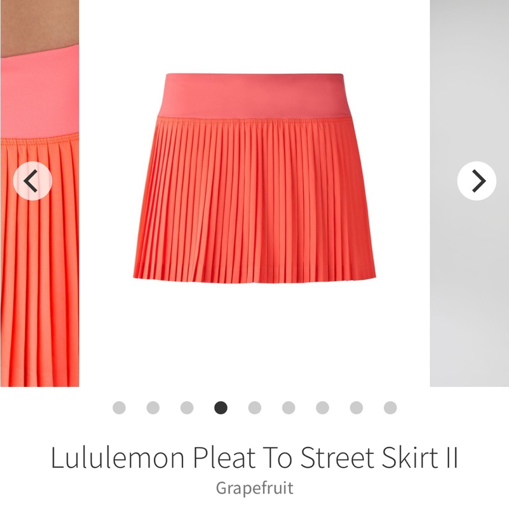 NWT Lululemon Pleat to Street Skirt II Grapefruit